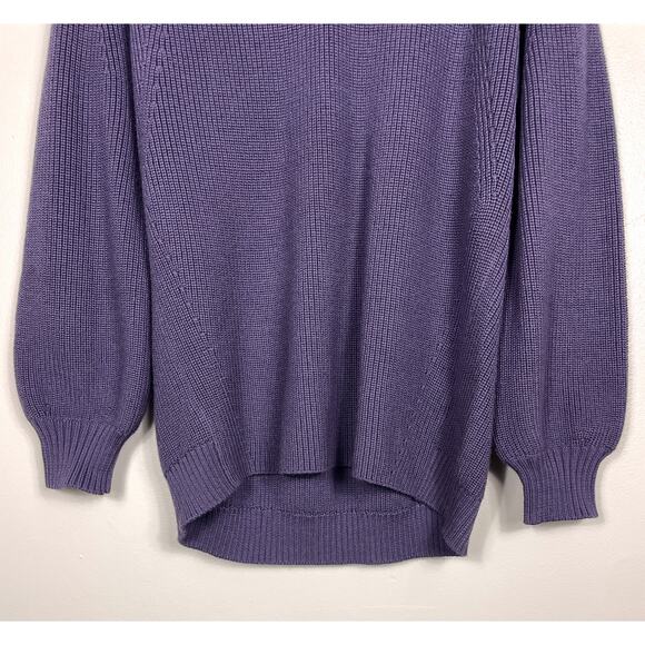 Athleta En Route Hanover Sweater Nightfall Purple Medium Merino Wool Blend - Picture 6 of 10